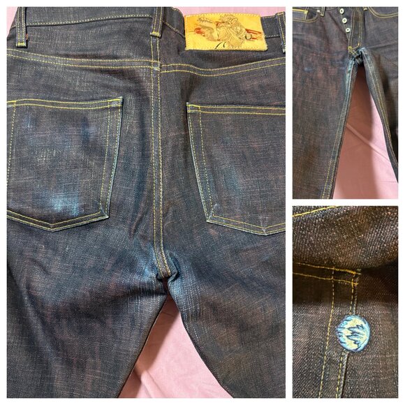 Street Fighter x Naked & Famous Ken Shoryuken Selvedge denim jeans size 30 Easy - Picture 14 of 16